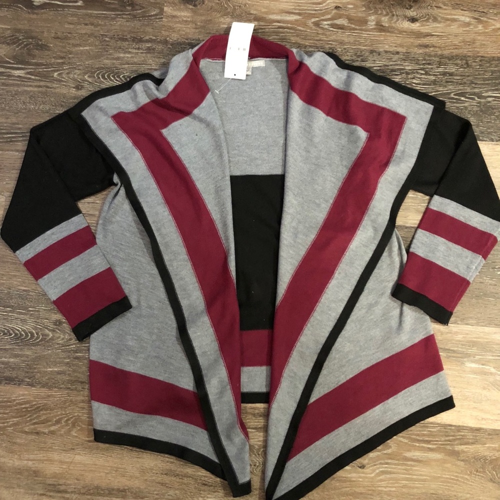 ❌SOLD❌Color block cascading cardigan